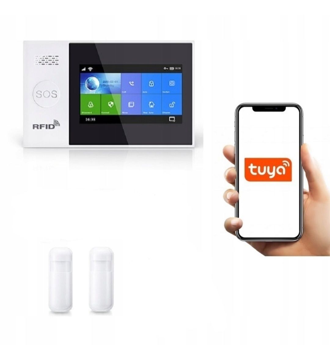 Bezprzewodowy Alarm z LCD GSM WiFi SMS TUYA Polski