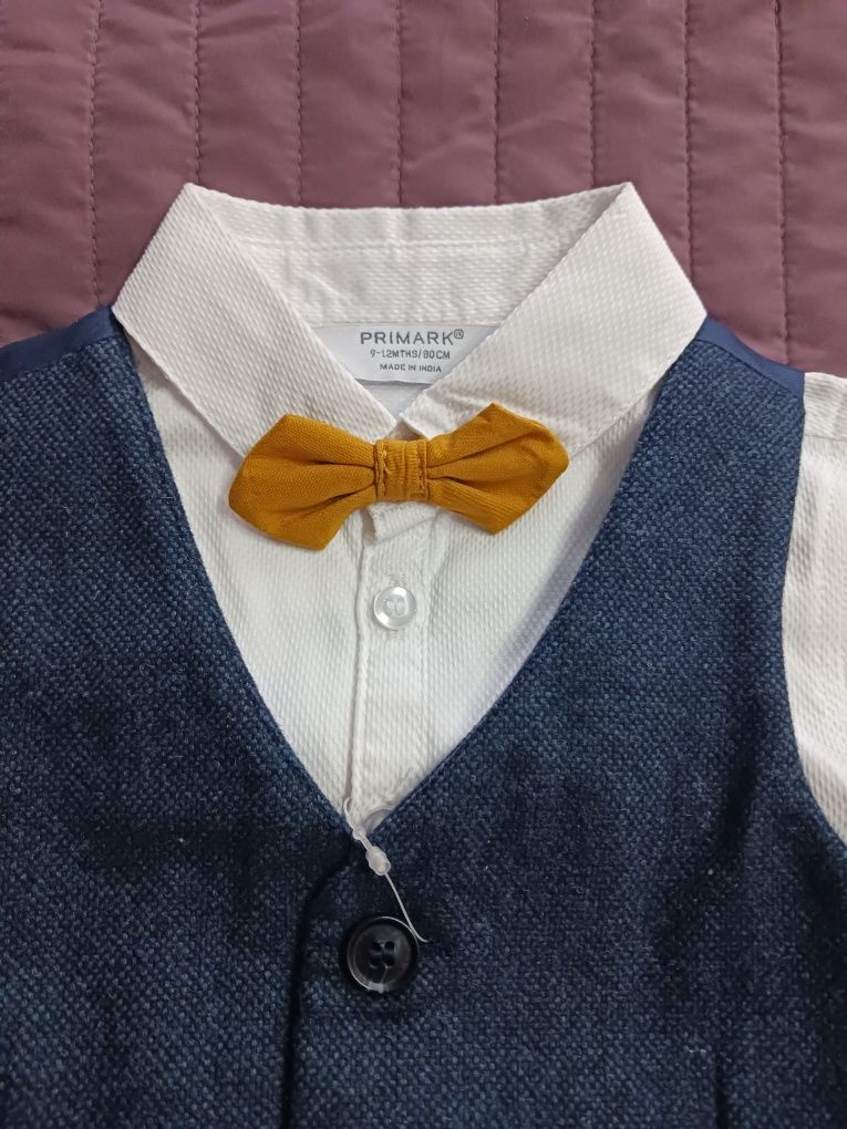 Koszula z kamizelką i muszką rozm. 80 / Primark / nowa