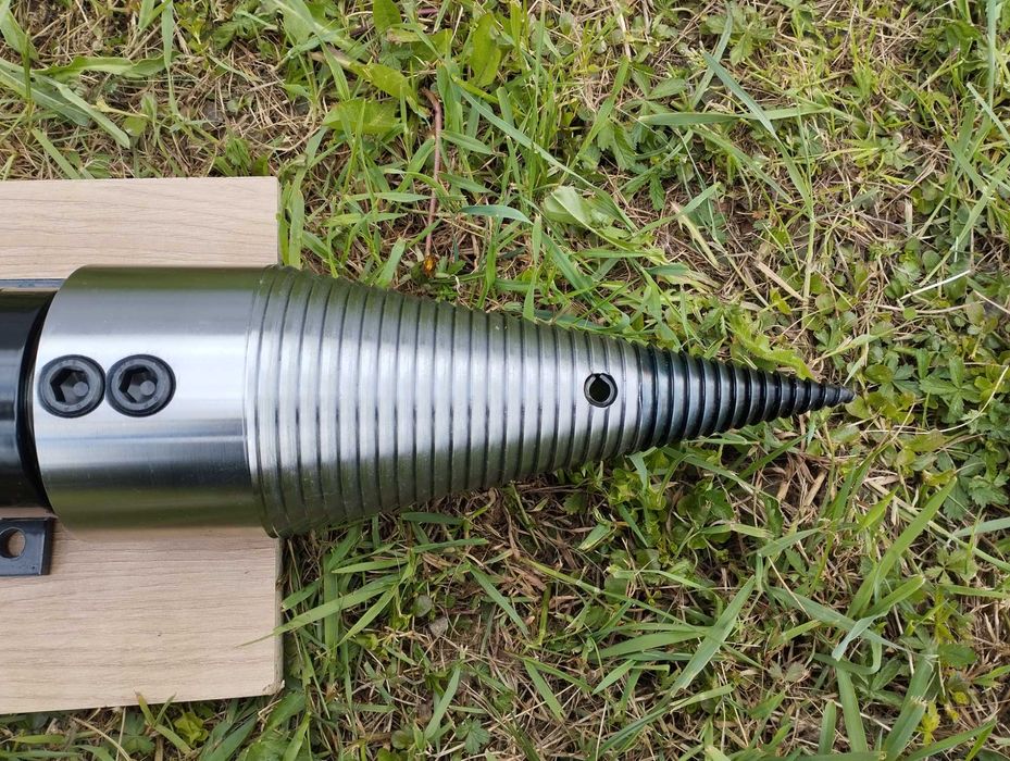 Łuparka świdrowa do drewna 100mm / do ciągnika WOM / świder stożek