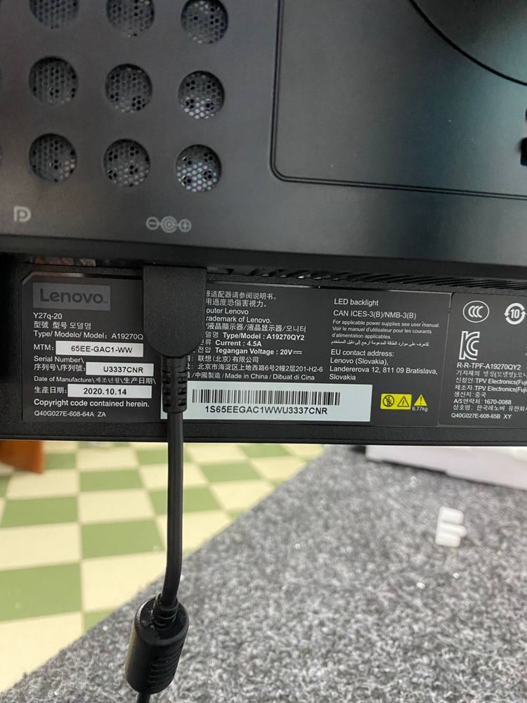 Ігровий монітор Lenovo Y27q-20 2K 165Hz IPS новий, гарантія