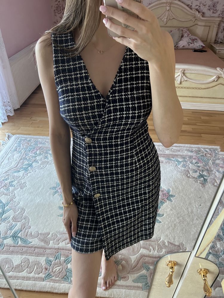 Sukienka Mohito tweed tweedowa Zara mango