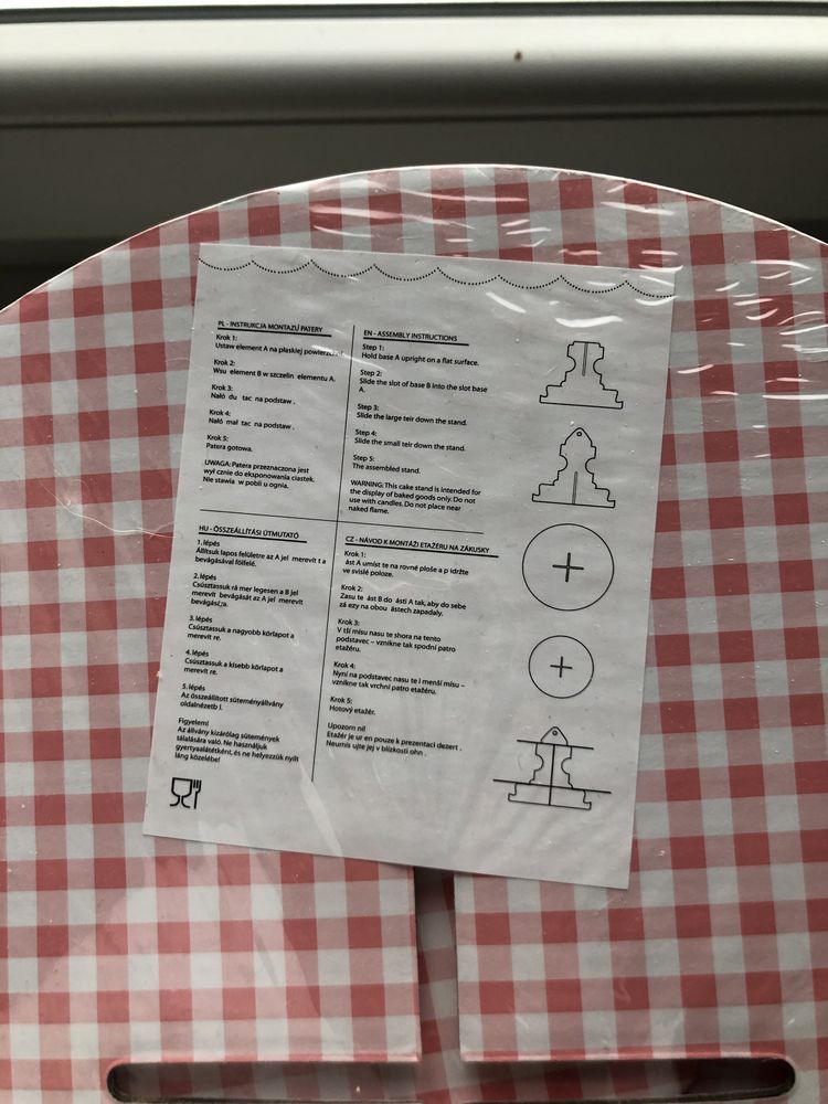 Patera tekturowa na ciasto pod tort piętrowa ekspozytor na ciastka