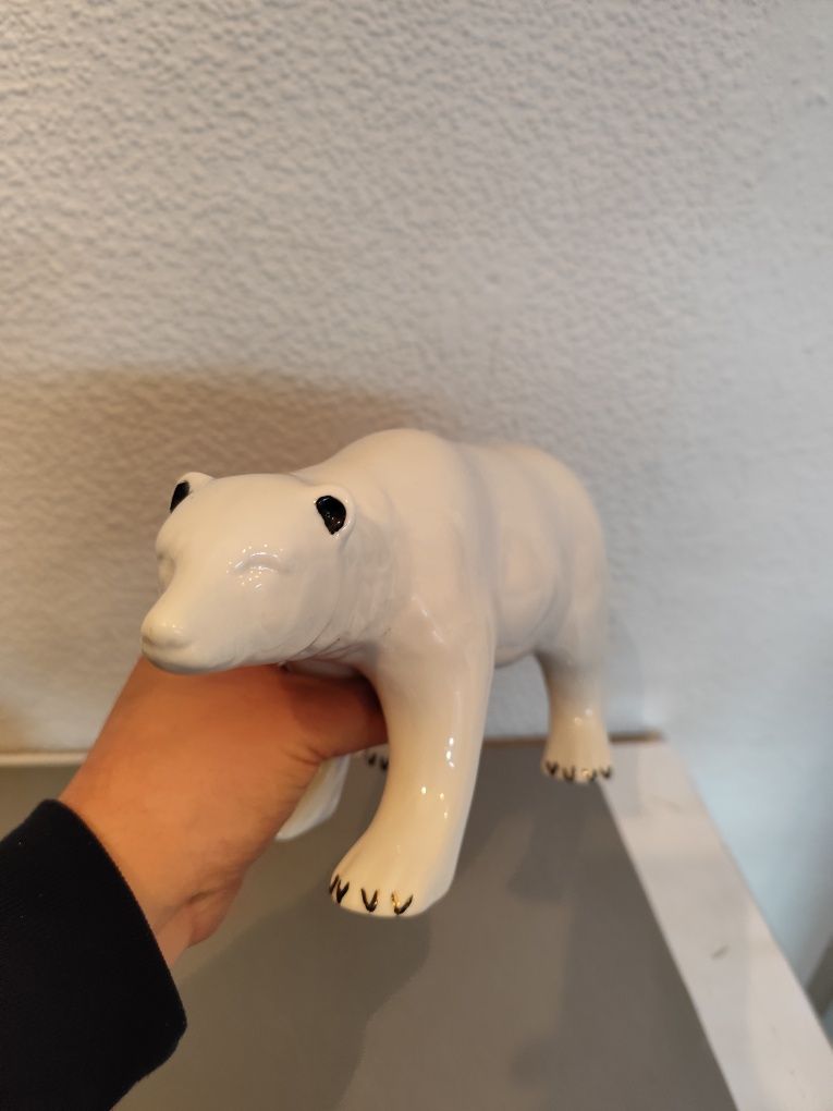 Porcelanowa figurka miś niedźwiedź vintage retro prl vintage