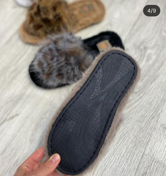 Меховие тапки,женские тапочки