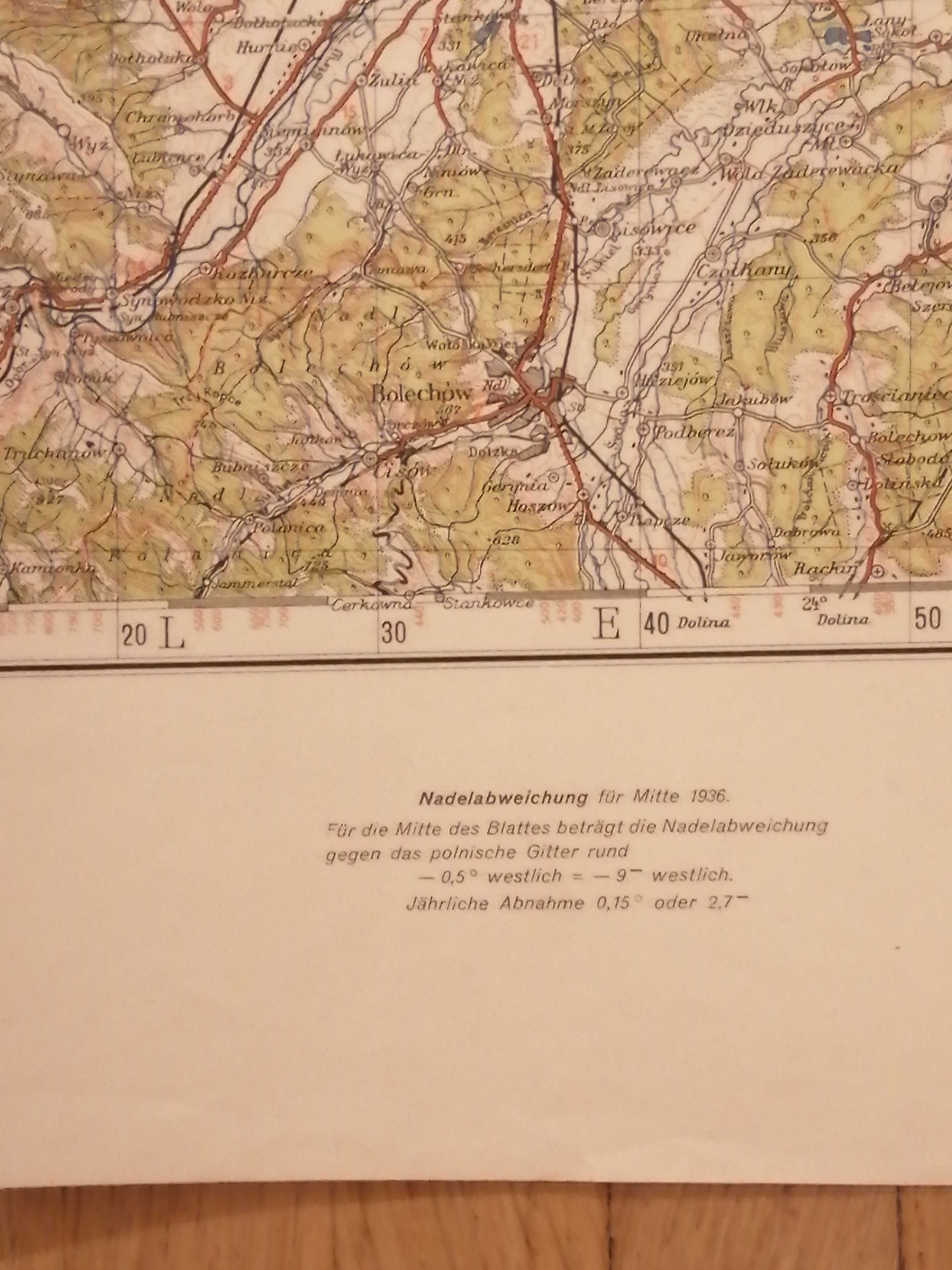 Stara sztabowa mapa Niemiecka S50 Lemberg/Lwów