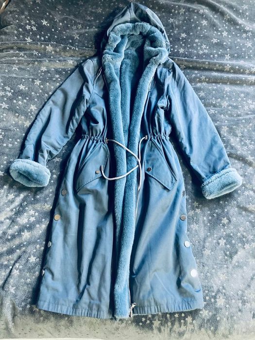 Парка зимняя женская двусторонняя эконорка
