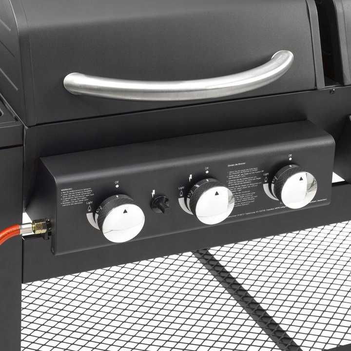 Grill Gazowy Węglowy 3w1 EL FUEGO SIERRA COMBIGRIL żeliwny ruszt+płyta