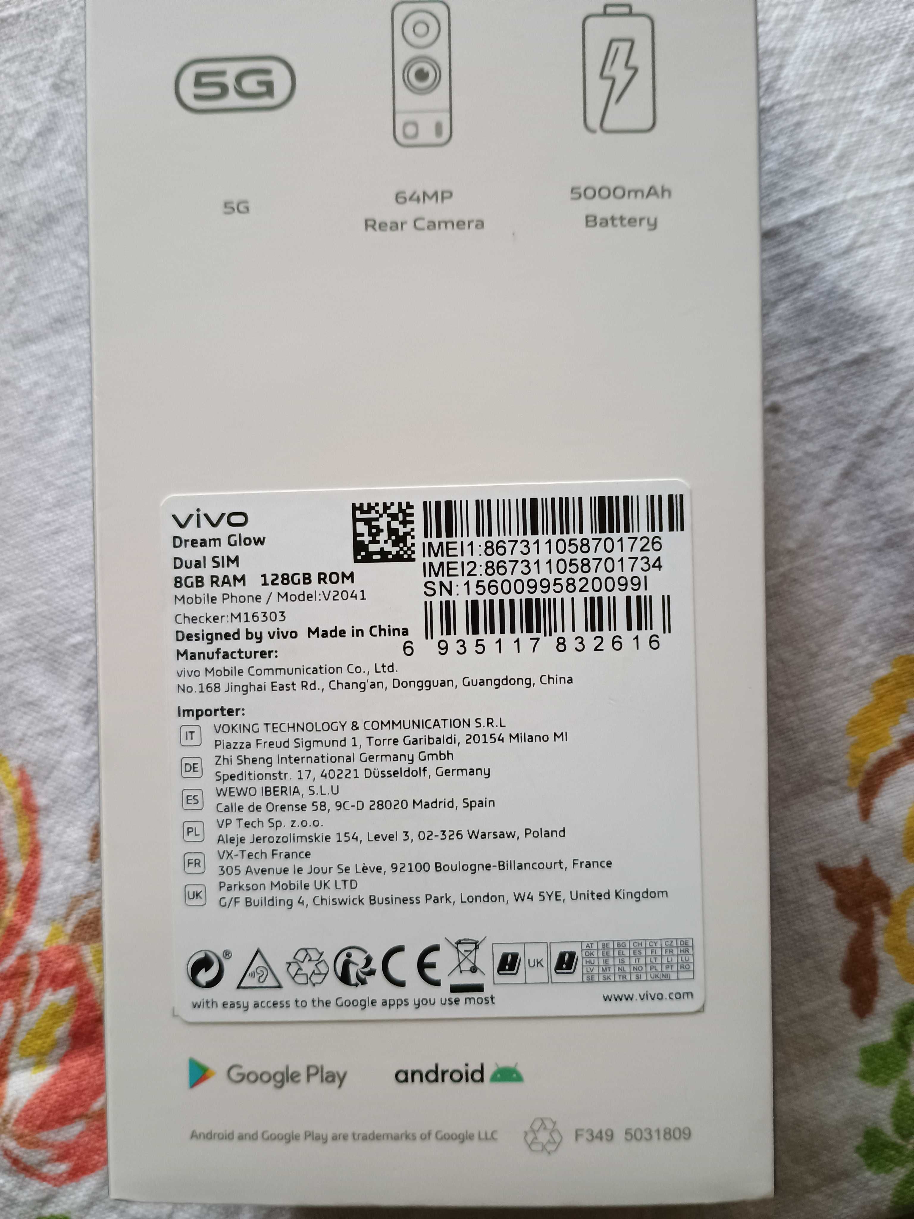 Smartfon  VIVO Y72 (5G)