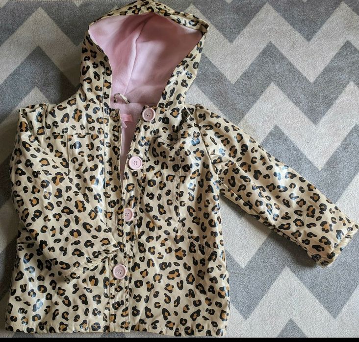 Przeciwdeszczowa kurtka płaszczyk przeciwdeszczowy ciepła polar 98 104