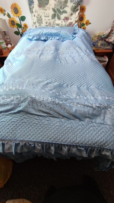 Narzuta turecka, piękny błękitny kolor