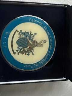 Medalha militar em estanho com estojo