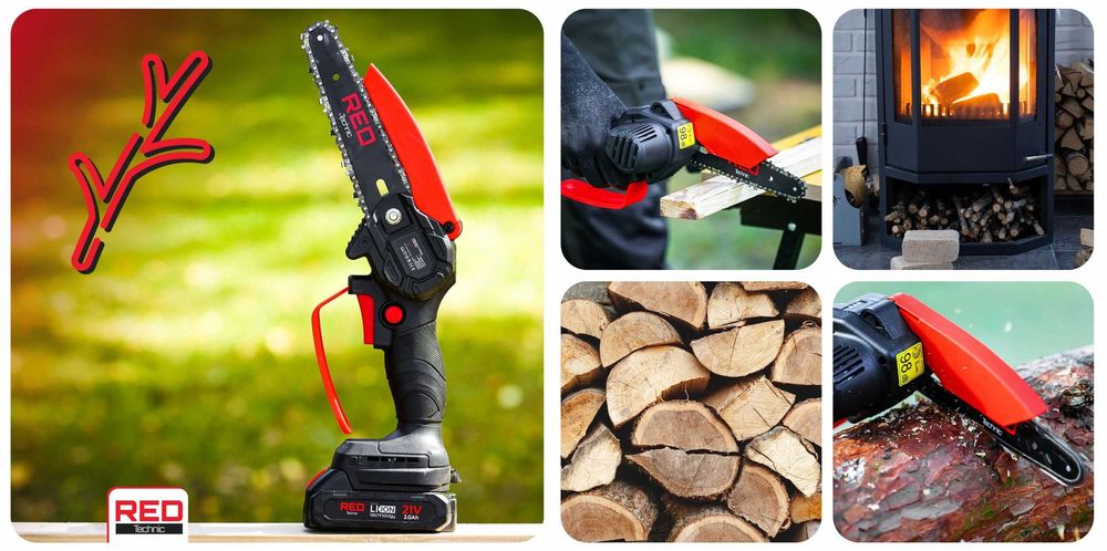 Piła ŁAŃCUCHOWA Akumulatorowa  2xAKU 4'' + 6'' 4xŁańcuch RTMPA0064