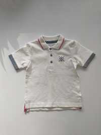 NOWA koszulka polo biala  74-80