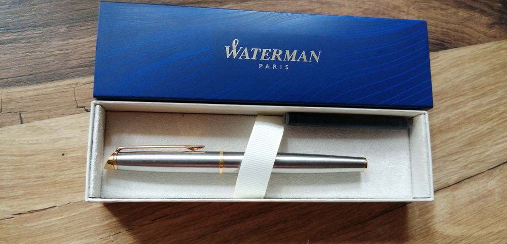 Pióro wieczne Waterman Hemisphere srebrne ze złotym