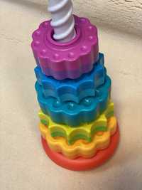Rainbow Stacker Zabawki sensoryczne, piramida