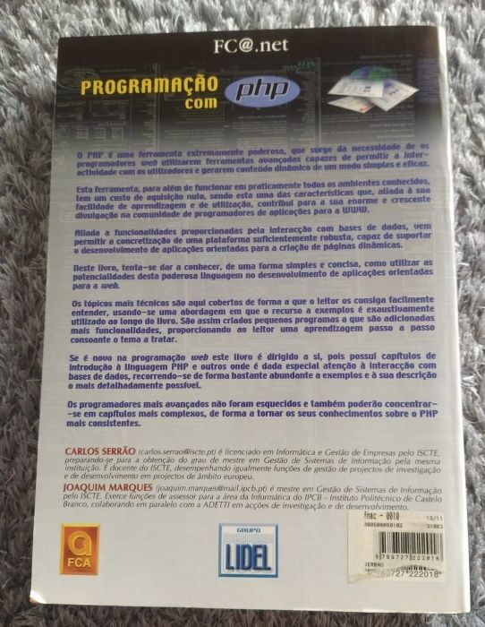 Programação com php, de Carlos Serrão e Joaquim Marques