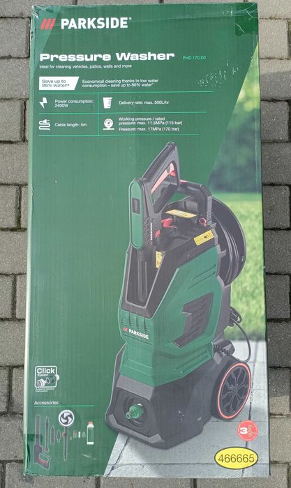 NOWA myjka wysokociśnieniowa PARKSIDE PHD 170 D2, 2400W