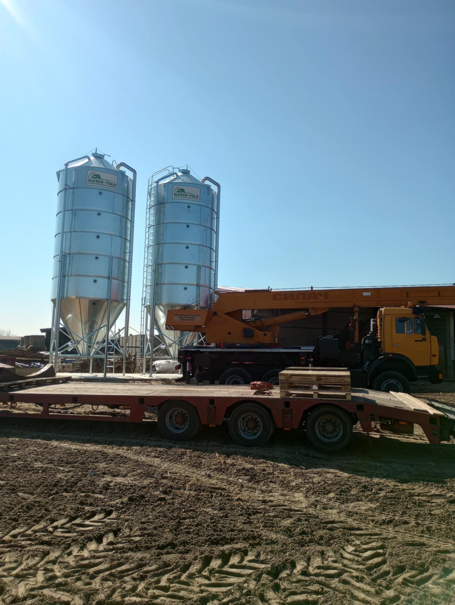 Silos zbiornik silosy zboże 30ton 25t/20t/15t/12t Marco-Polo dowóz HDS