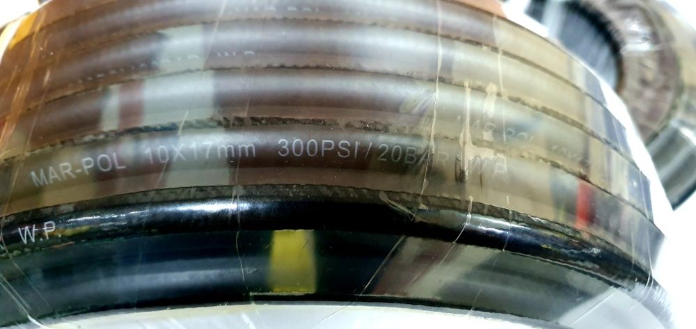 Wąż do Kompresora Gumowy 20M Przewód Pneumatyczny 10X17mm 20m Zakutu