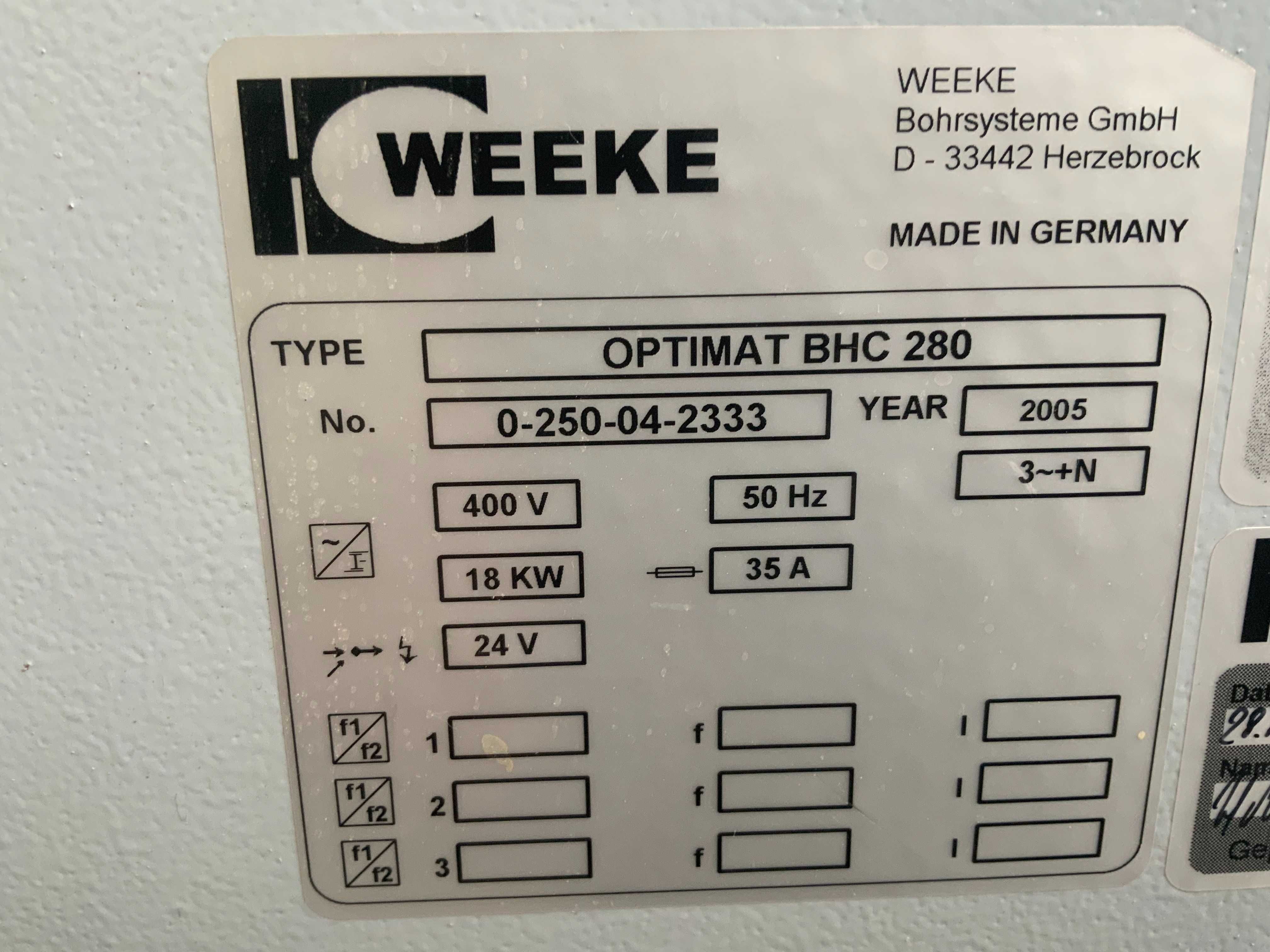 CNC Centrum Obróbcze WEEKE BHC 280  netto:26.900 Euro   tylko 5.800 h