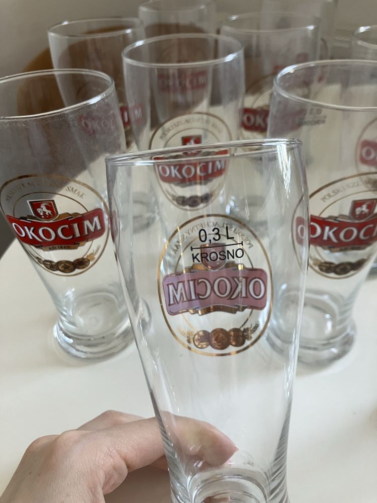 Szklanka/szklanki kufel/kufle do piwa okocim 0,3l 10szt +gratis