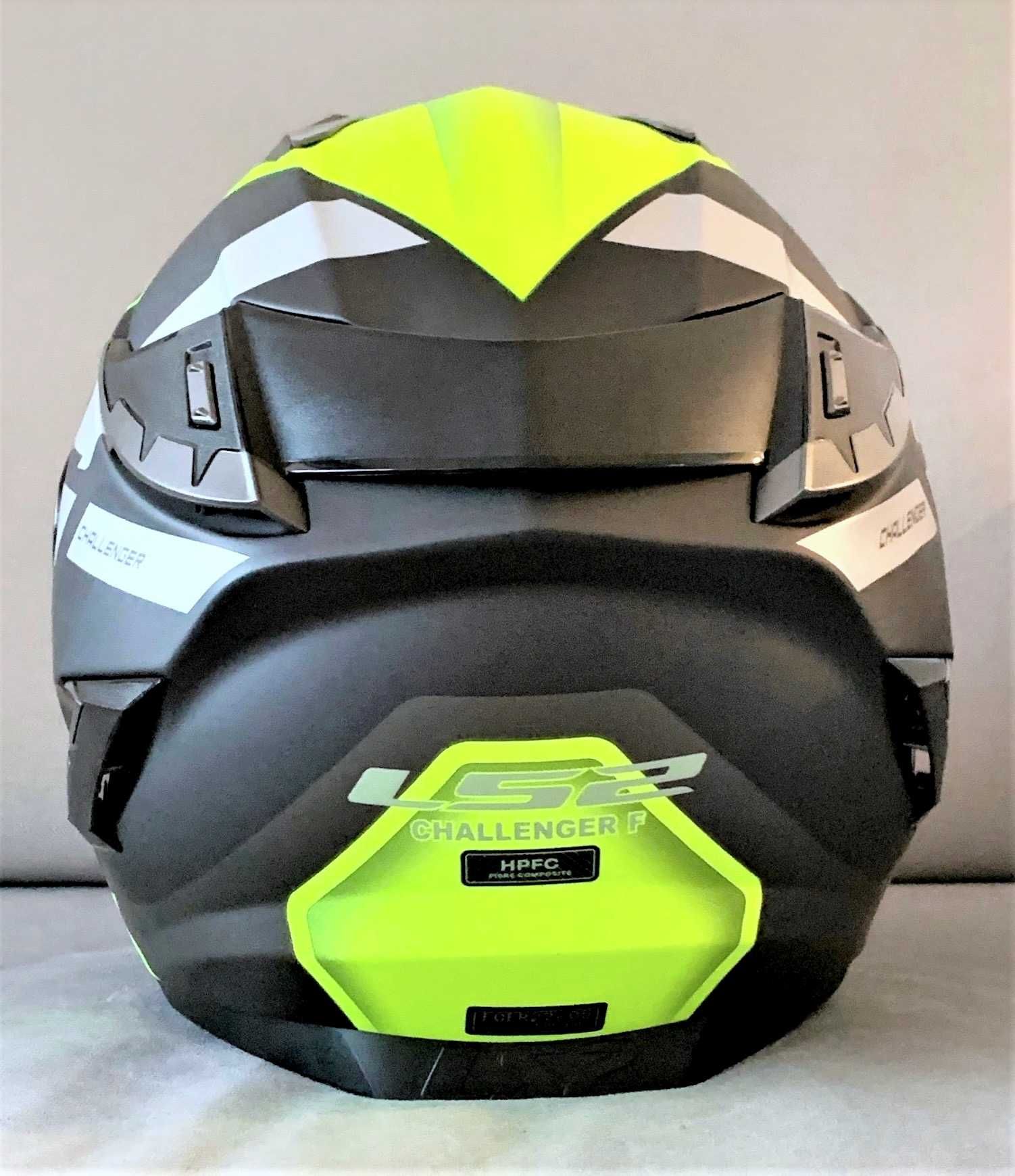 Capacete LS2 Challenger Titânio Fluo.Carbon/Kev.NOVO 40% Desconto. M-L
