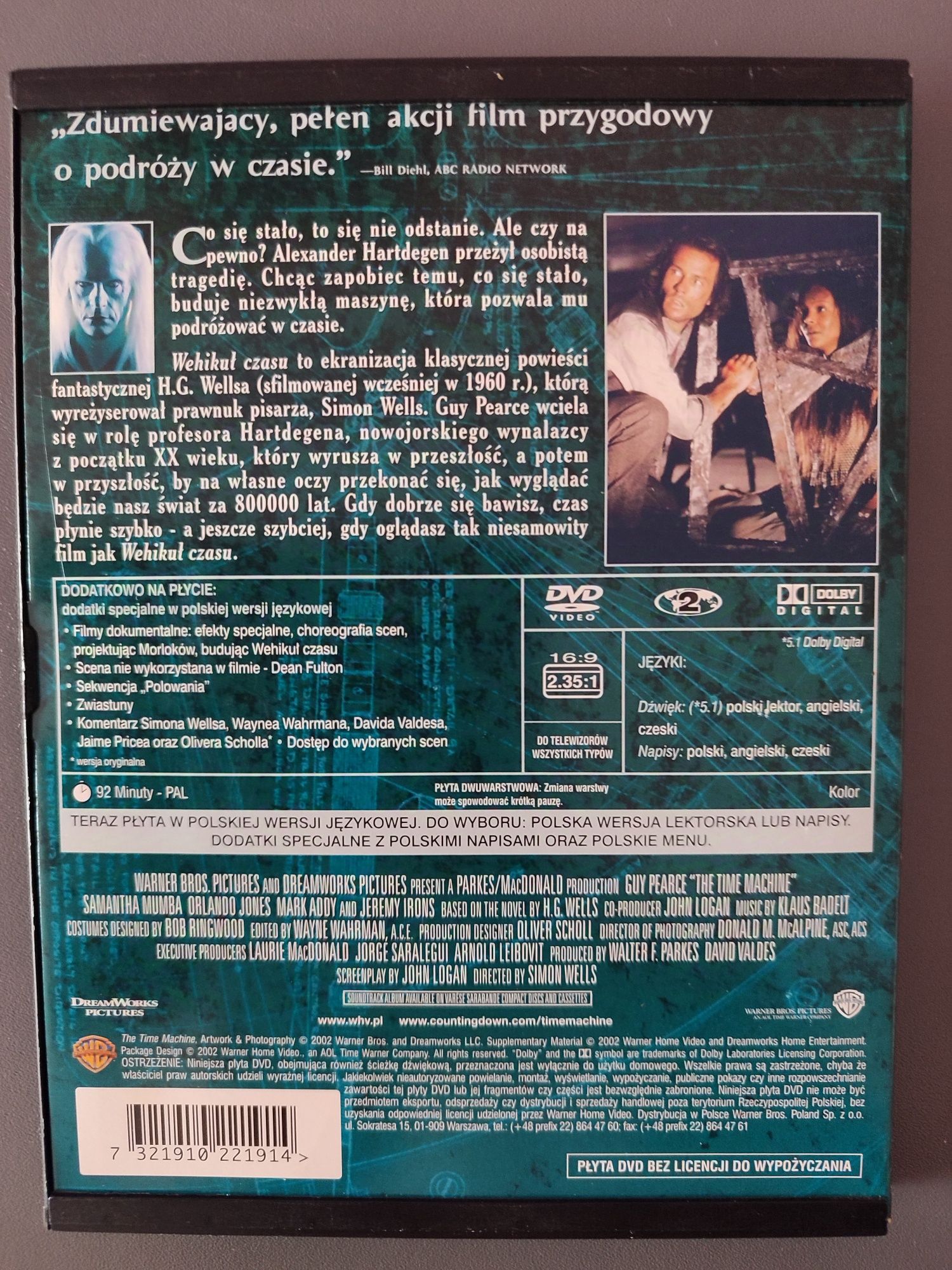 Film Wehikuł czasu DVD Lektor PL