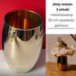 Złoty wazon – okrągły 2 sztuki wesele, dekoracje, ozdoba