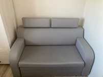 Sofa rozkładana z zagłówkami Black Red White