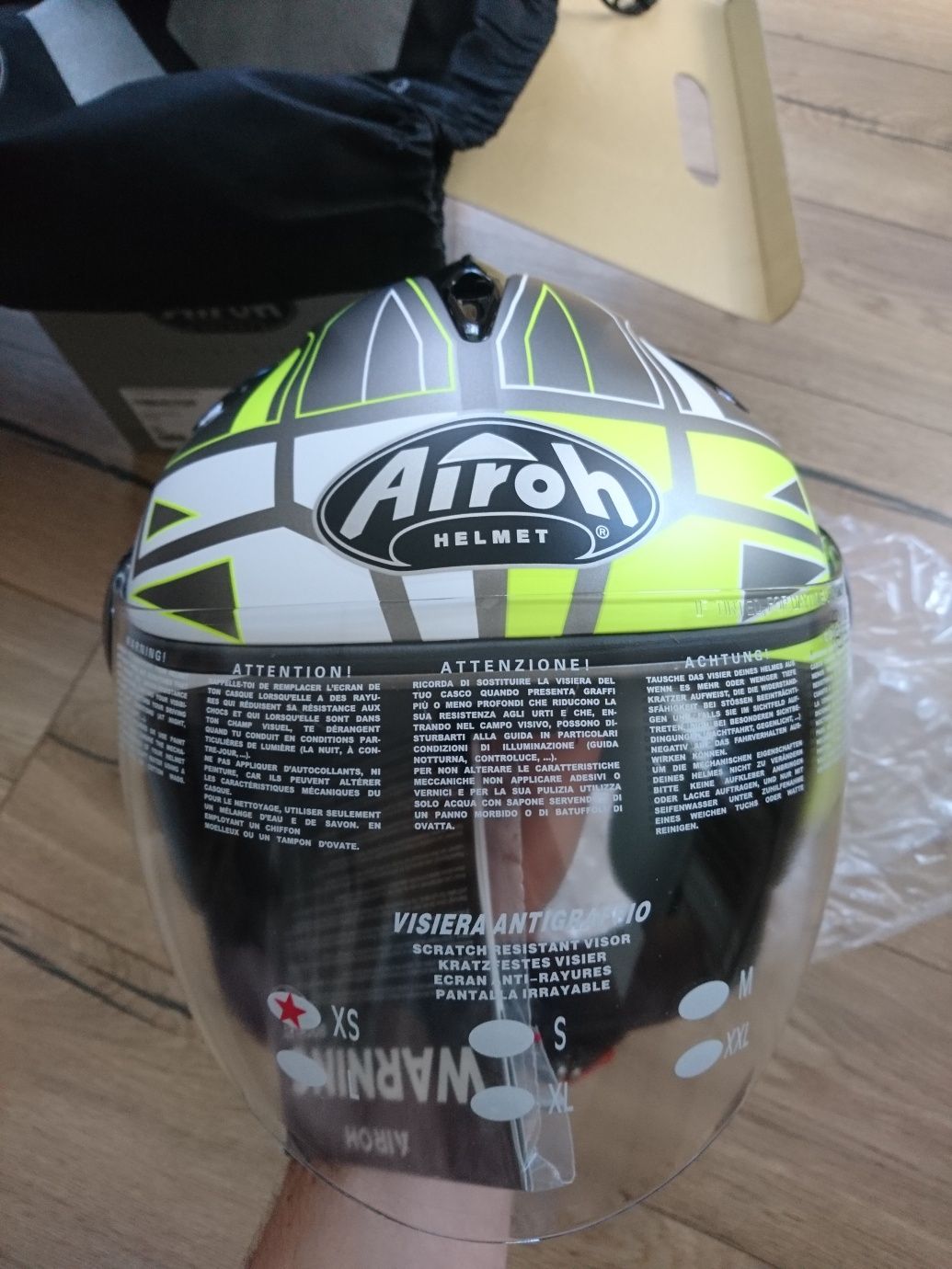 Nowy kask Kask Airoh JT Convert jet - Żółty w rozmiar xs 53-54cm