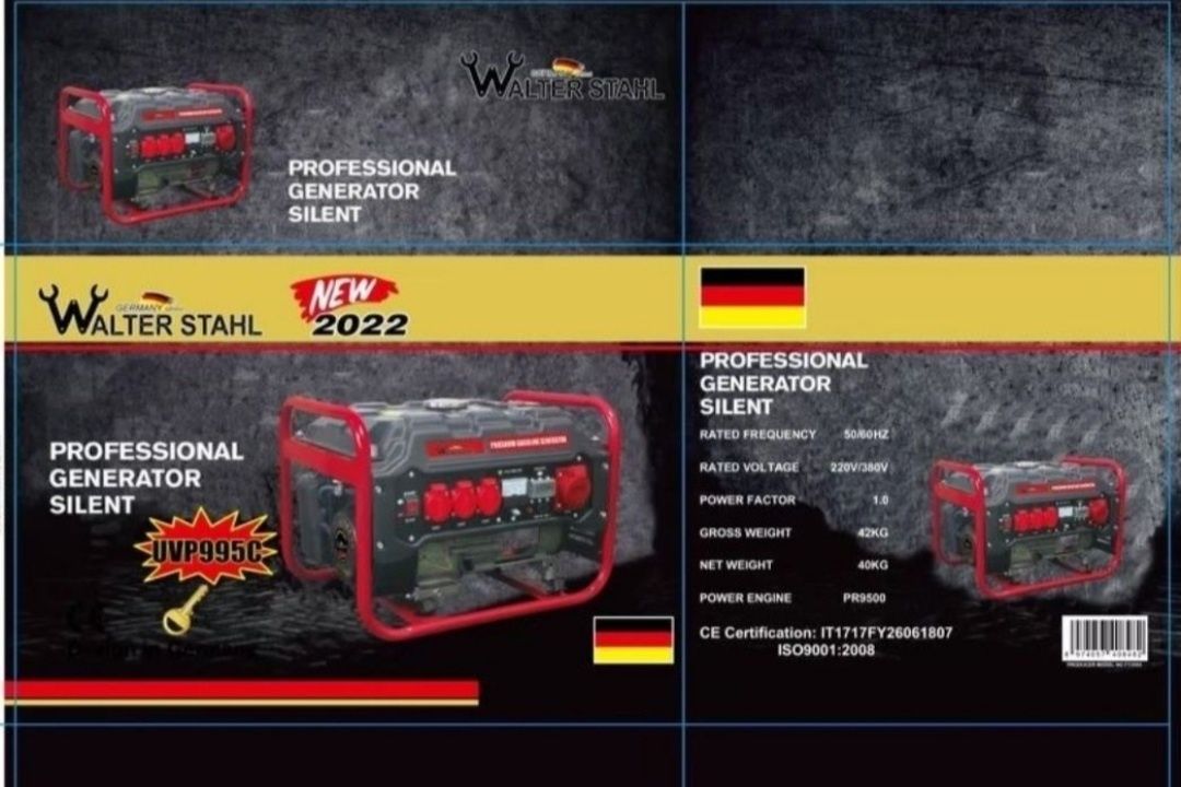 Бензиновий генератор 3.5квт/walter stahl9500/електрогенератор/станція