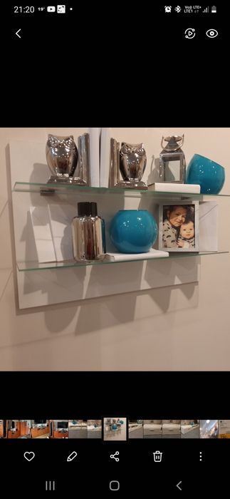 Półka wisząca biały połysk