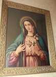 Piękny, bardzo stary obraz -Niepokalane Serce Najświętszej Maryi Panny