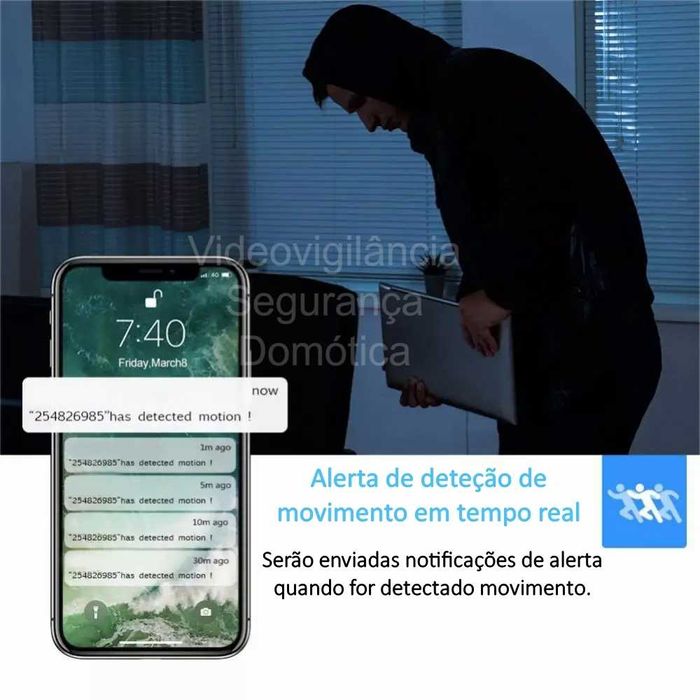 Câmara Rotativa ‼️ S/ fios ‼️ WiFi ‼️ Full HD ‼️ Visão Noturna a Cores