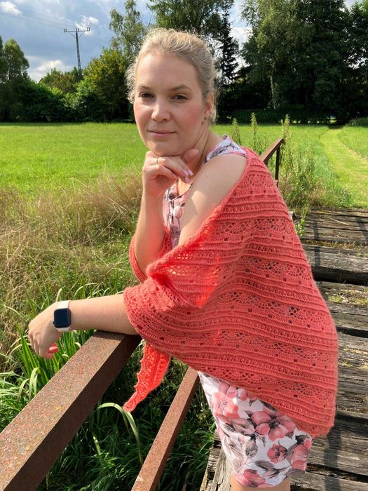 NOWA Chusta, narzutka na sukienkę 185 x 82 cm, idealna na ślub, wesele