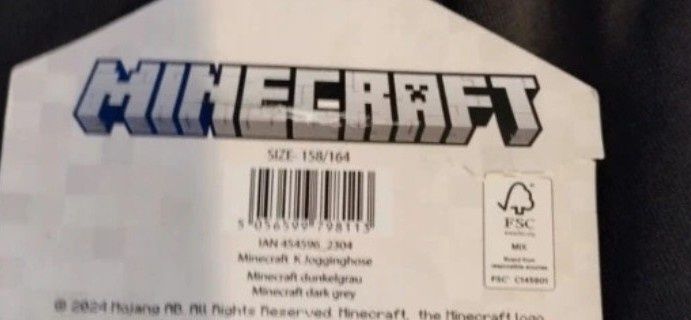 Spodnie chłopięce Minecraft 158/164