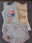 T-shirty i spodenki na lato, dziewczynki, r. 140, Terranova, cekiny