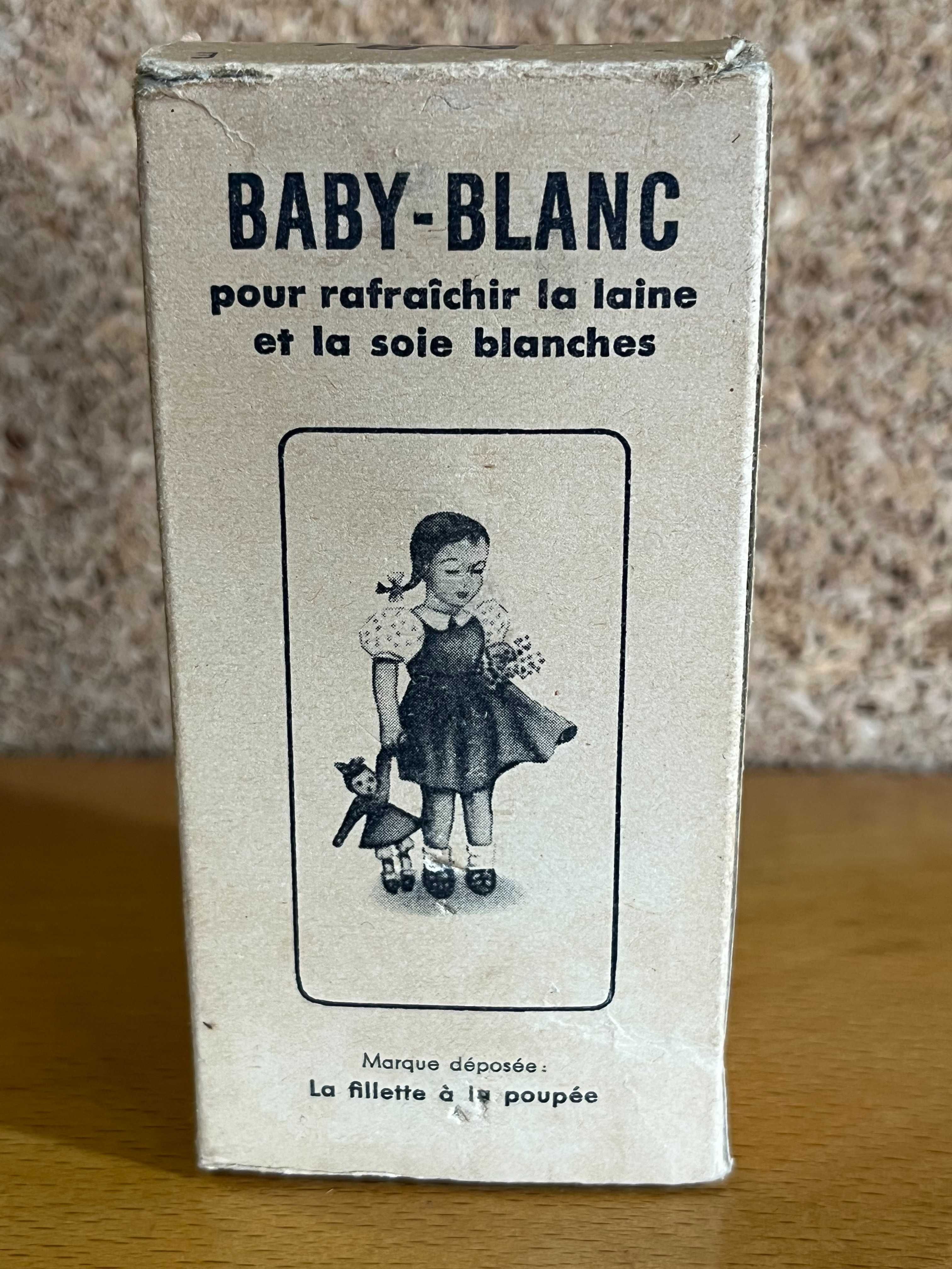 Baby-Blanc Baby-White, muito antigo branqueador suíço para roupa