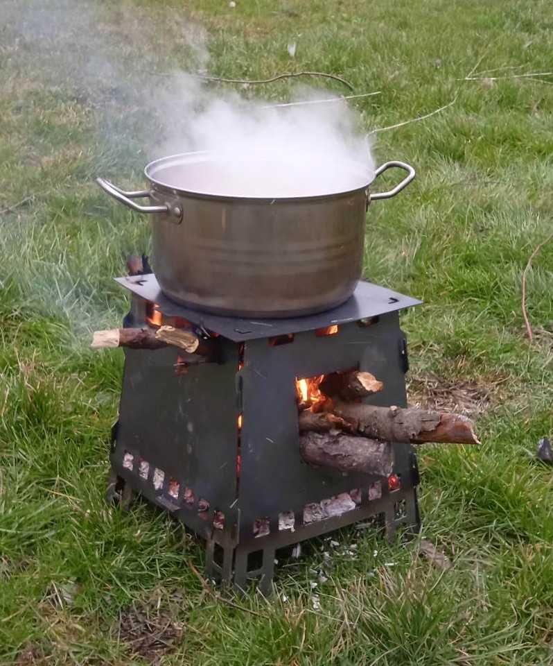 Składany, stalowy Grill Turystyczny/kuchenka Duża!