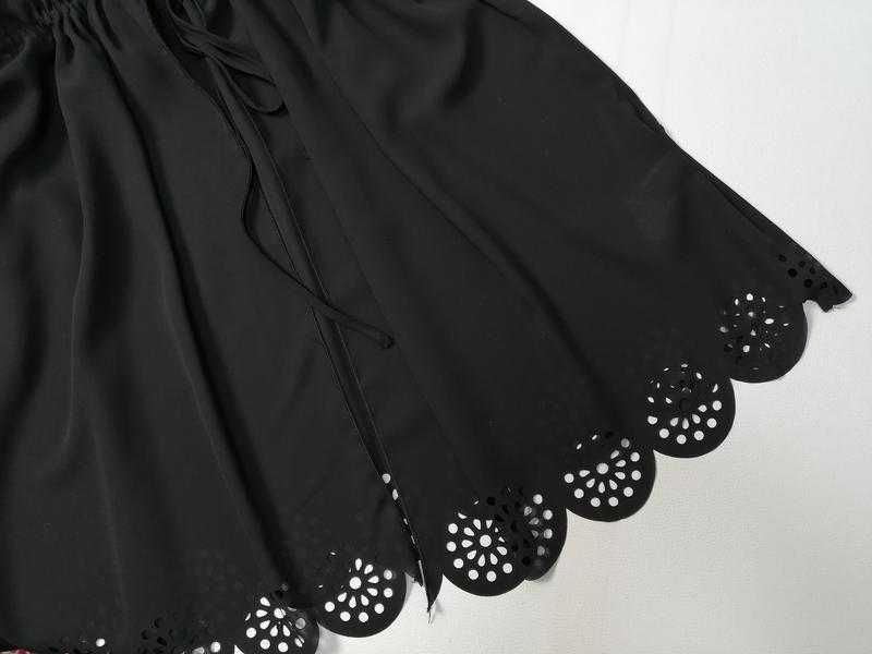 Шифоновая черная пляжная туника парео