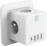 Wtyczki, 8 w 1 Cube Listwy Wtyczka USB z 4 gniazdami CA(3680W/16A)