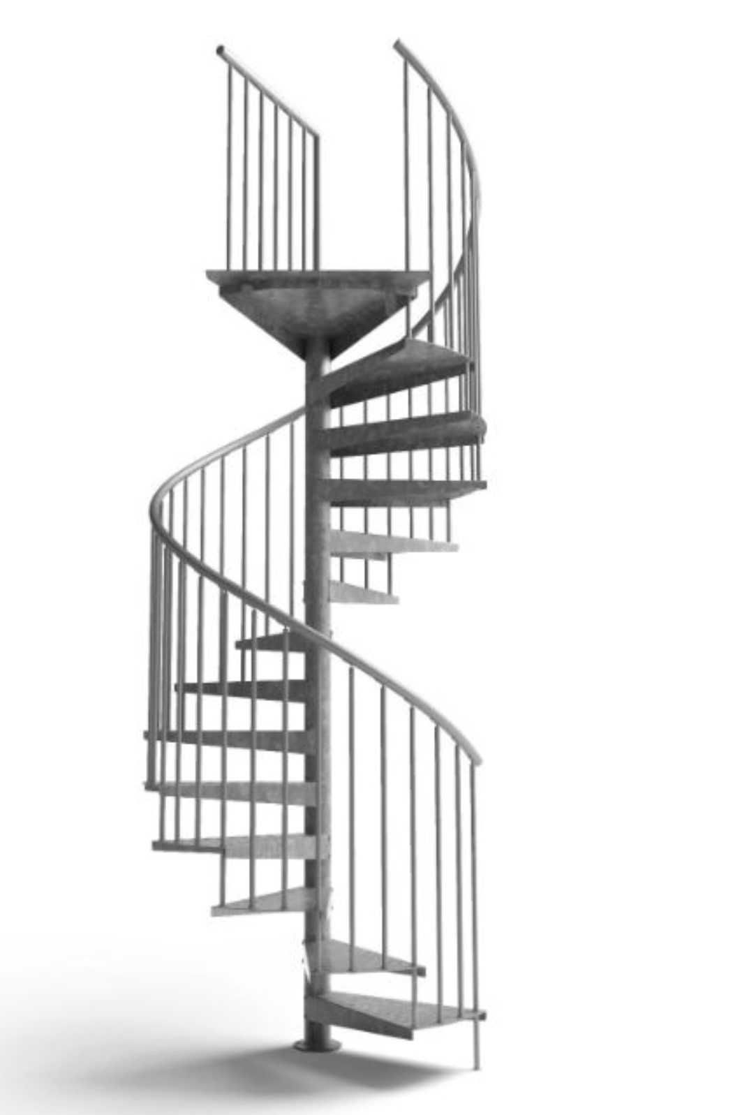 Schody spiralne, zewnętrzne F20 Z /Ocynk/ fi 160