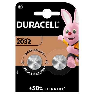 Батарейка Duracell литиевая 3V  CR 2032 2шт (таблетка)