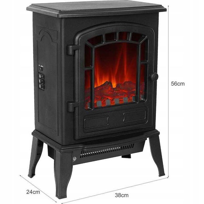 Kominek elektryczny OZDOBNY GRZEJNIK farelka EL FUEGO COMO 2000W LED!