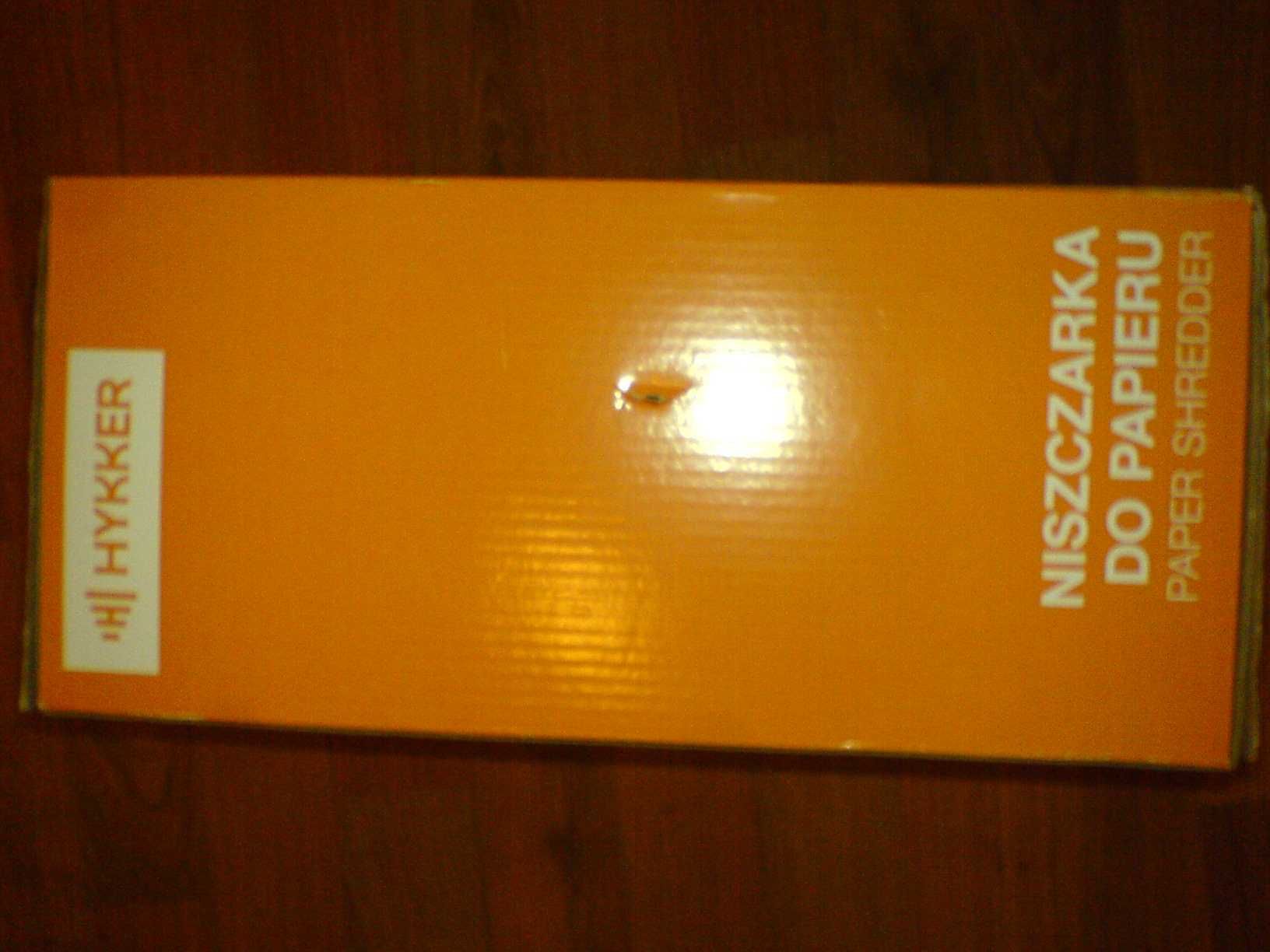 Niszczarka Papieru Hykker do 6 kartek naraz kosz 8l zabezp. term. NOWA