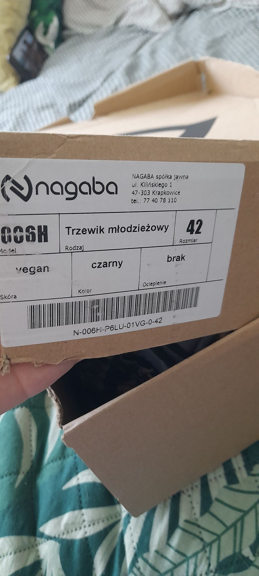 Glany NAGABA 6H czarny vegan