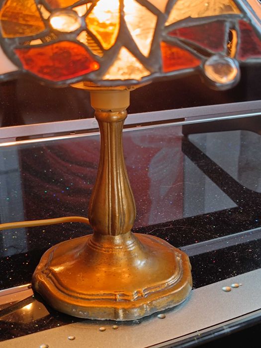 Lampa ,, Tiffany " witraż , sześciobok - klosz