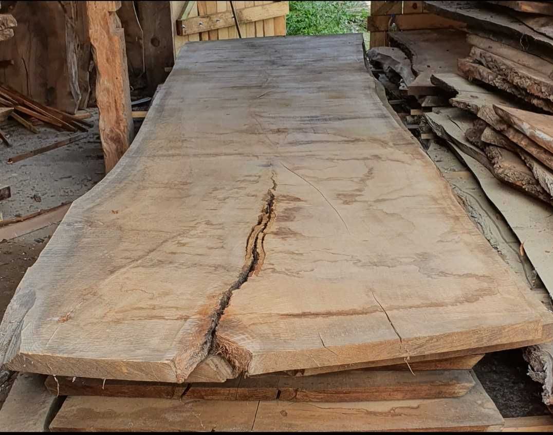 Dąb Blat stół monolit live edge suchy wilgotność 8-11% oak, massivholz