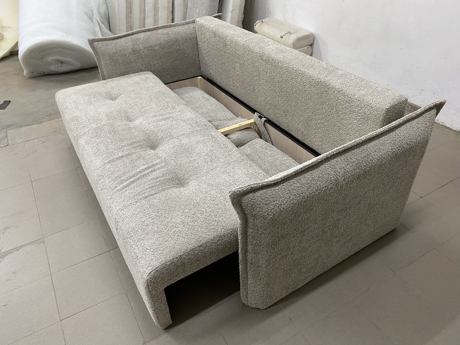 Kanapa sofa rozkładana z funkcją spania czerwona tkaniny do wyboru