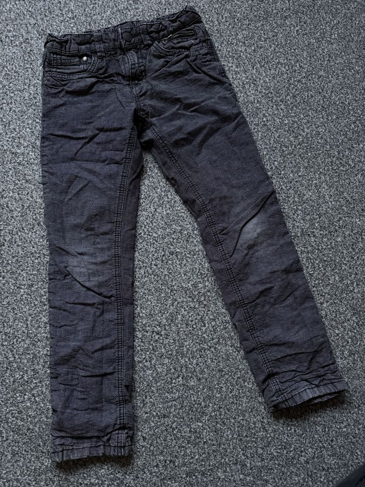 Palomino C&A spodnie ocieplane 134 szare joggery jeansy